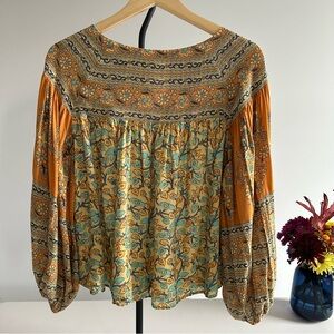 Spell & the Gypsy Collective • Delirium Blouse in Gold • rayon • elephant